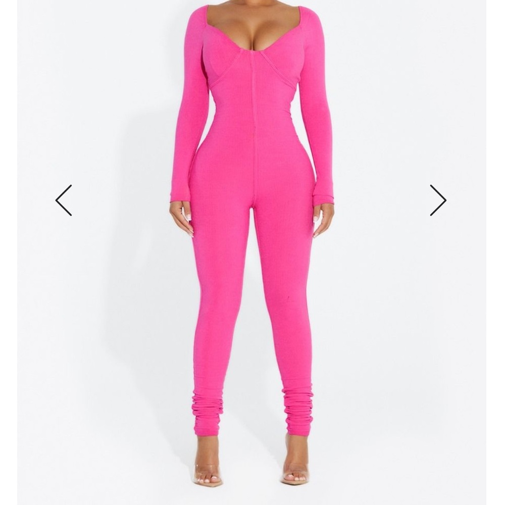 NAKED WARDROBE Sexy bustier jumpsuit- NWT